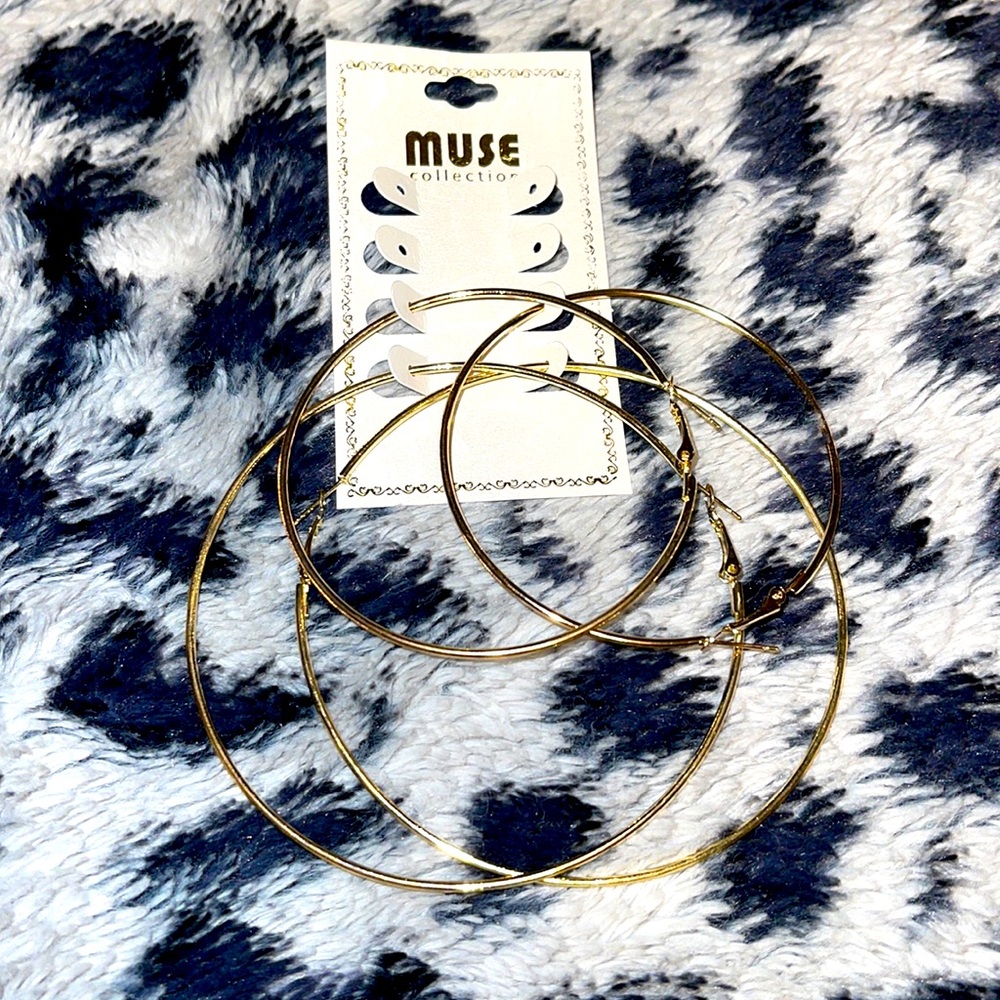 2pack of big hoop earrings